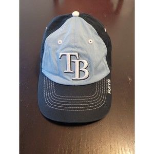 TAMPA BAY RAYS HAT TWO TONE Fan Favorite AUTHENTIC MLB BASEBALL BLUE ADJUST CAP
